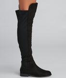 Set For Fall Over-The-Knee Boots is a trendy pick to create 2023 concert outfits, festival dresses, outfits for raves, or to complete your best party outfits or clubwear!