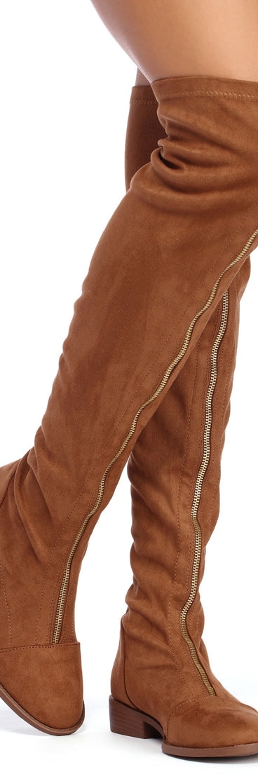 Zipped In Faux Suede Boots for 2022 festival outfits, festival dress, outfits for raves, concert outfits, and/or club outfits