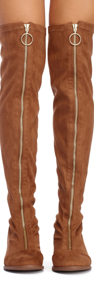 Zipped In Faux Suede Boots for 2022 festival outfits, festival dress, outfits for raves, concert outfits, and/or club outfits