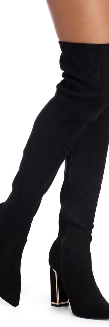 Ready To Slay In Faux Suede Boots are chic ladies' shoes to complete your best 2023 outfits. They come in a variety of trendy women's shoe styles like platforms and dressy low-heels, & are available in wide widths for better comfort.