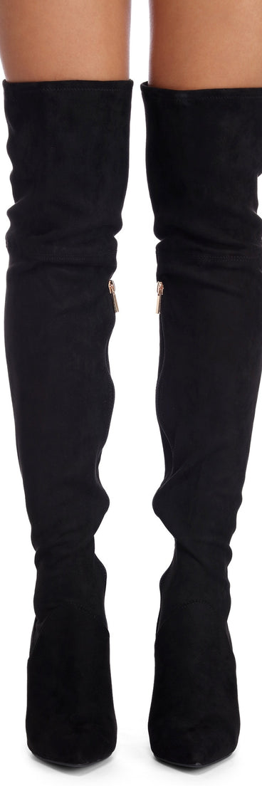 Ready To Slay In Faux Suede Boots are chic ladies' shoes to complete your best 2023 outfits. They come in a variety of trendy women's shoe styles like platforms and dressy low-heels, & are available in wide widths for better comfort.