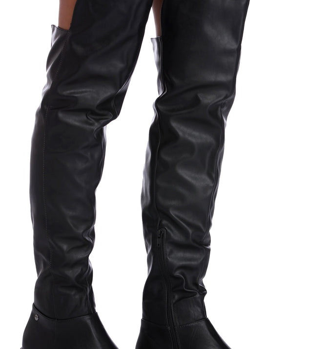 Ready To Ride Faux Leather Boots for 2022 festival outfits, festival dress, outfits for raves, concert outfits, and/or club outfits