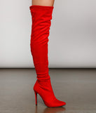 Hot Like Fire Over-The-Knee Stiletto Boots are chic ladies' shoes to complete your best 2023 outfits. They come in a variety of trendy women's shoe styles like platforms and dressy low-heels, & are available in wide widths for better comfort.