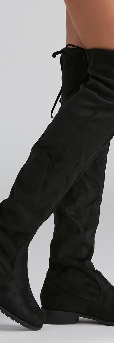 Stylish Staple Over-The-Knee Boots is a trendy pick to create 2023 concert outfits, festival dresses, outfits for raves, or to complete your best party outfits or clubwear!