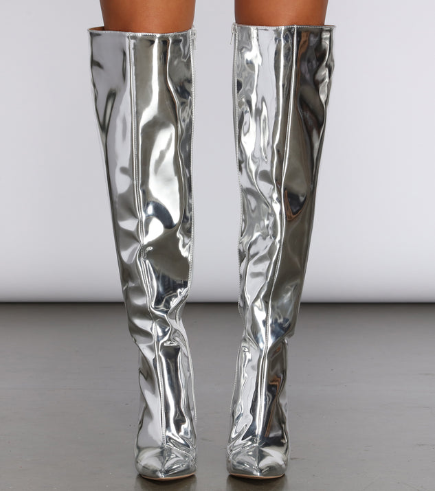 Chrome Cutie Over The Knee Boots & Windsor