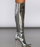 Chrome Cutie Over The Knee Boots are chic ladies' shoes to complete your best 2023 outfits. They come in a variety of trendy women's shoe styles like platforms and dressy low-heels, & are available in wide widths for better comfort.