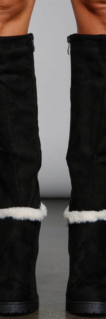 Chic And Cozy Sherpa Detailed Boots are chic ladies' shoes to complete your best 2023 outfits. They come in a variety of trendy women's shoe styles like platforms and dressy low-heels, & are available in wide widths for better comfort.