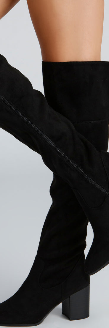 High Fashion Faux Suede Stacked Heel Boots are chic ladies' shoes to complete your best 2023 outfits. They come in a variety of trendy women's shoe styles like platforms and dressy low-heels, & are available in wide widths for better comfort.