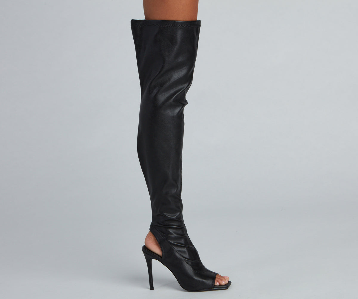 Sleek And Stunning Faux Leather Boots