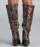 Chic Vixen Snake Faux Leather Boots are chic ladies' shoes to complete your best 2023 outfits. They come in a variety of trendy women's shoe styles like platforms and dressy low-heels, & are available in wide widths for better comfort.