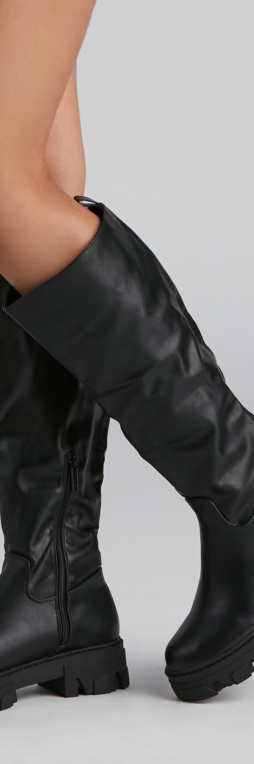 Rugged Chic Lug Sole Boots is a trendy pick to create 2023 concert outfits, festival dresses, outfits for raves, or to complete your best party outfits or clubwear!