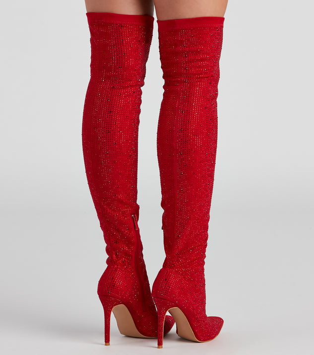 Stellar Shine Thigh High Stiletto Boots Windsor