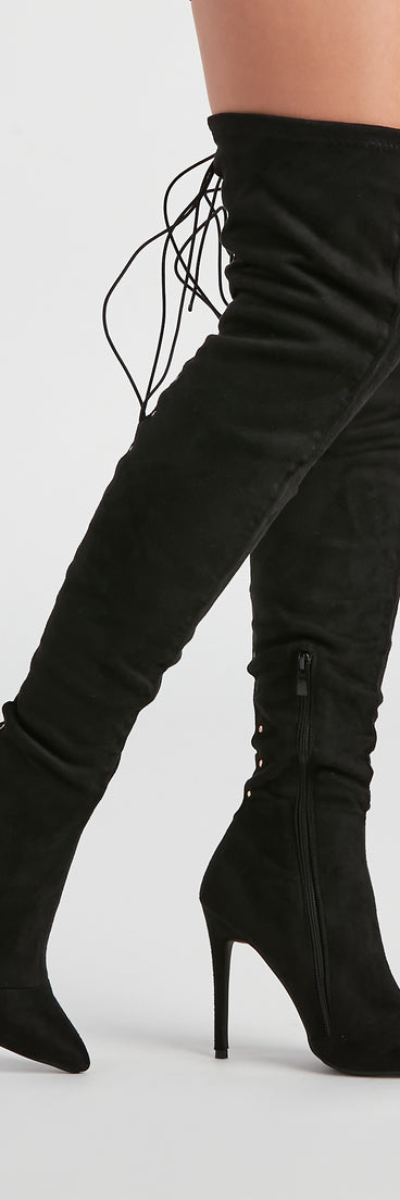 Stacked On Style Lace-Up Boots is a trendy pick to create 2023 concert outfits, festival dresses, outfits for raves, or to complete your best party outfits or clubwear!