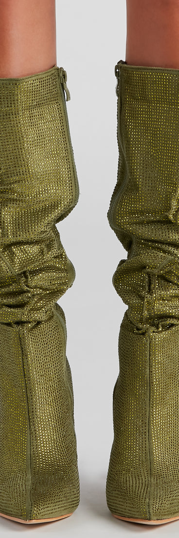 Shimmer Slouch Stiletto Boots are chic ladies' shoes to complete your best 2023 outfits. They come in a variety of trendy women's shoe styles like platforms and dressy low-heels, & are available in wide widths for better comfort.