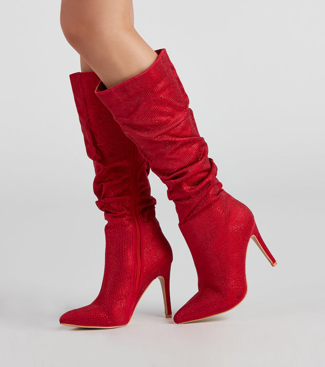 Shine Slouch Stiletto Boots are chic ladies' shoes to complete your best 2023 outfits. They come in a variety of trendy women's shoe styles like platforms and dressy low-heels, & are available in wide widths for better comfort.