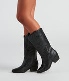 Western Roots Faux Leather Cowboy Boots is a trendy pick to create 2023 concert outfits, festival dresses, outfits for raves, or to complete your best party outfits or clubwear!