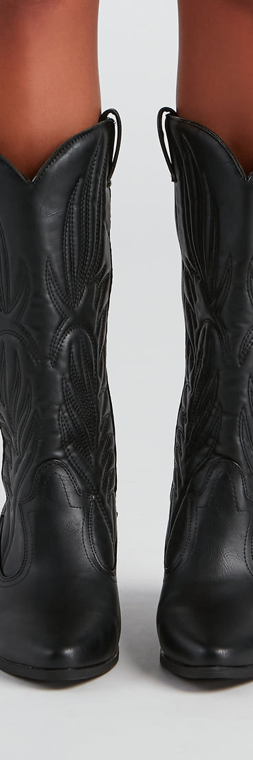 Western Roots Faux Leather Cowboy Boots are chic ladies' shoes to complete your best 2023 outfits. They come in a variety of trendy women's shoe styles like platforms and dressy low-heels, & are available in wide widths for better comfort.