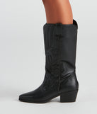 Western Roots Faux Leather Cowboy Boots is a trendy pick to create 2023 concert outfits, festival dresses, outfits for raves, or to complete your best party outfits or clubwear!