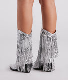 Sparkly Vibes Metallic Fringe Cowboy Boots are chic ladies' shoes to complete your best 2023 outfits. They come in a variety of trendy women's shoe styles like platforms and dressy low-heels, & are available in wide widths for better comfort.