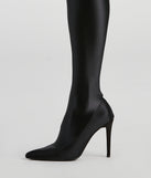 Runway Ready Legging Stiletto Boots are chic ladies' shoes to complete your best 2023 outfits. They come in a variety of trendy women's shoe styles like platforms and dressy low-heels, & are available in wide widths for better comfort.