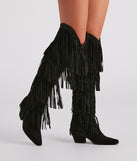 Shake It Off Fringe Cowgirl Boots is a trendy pick to create 2023 concert outfits, festival dresses, outfits for raves, or to complete your best party outfits or clubwear!