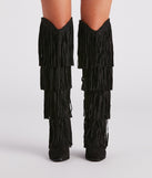 Shake It Off Fringe Cowgirl Boots are chic ladies' shoes to complete your best 2023 outfits. They come in a variety of trendy women's shoe styles like platforms and dressy low-heels, & are available in wide widths for better comfort.