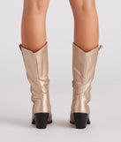 Western Glam Chrome Cowboy Boots are chic ladies' shoes to complete your best 2023 outfits. They come in a variety of trendy women's shoe styles like platforms and dressy low-heels, & are available in wide widths for better comfort.