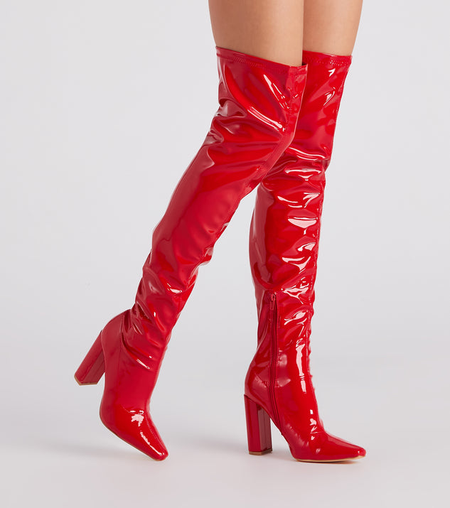 Smokin' Babe Thigh High Boots is a trendy pick to create 2023 concert outfits, festival dresses, outfits for raves, or to complete your best party outfits or clubwear!