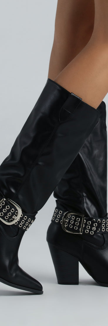 New Sheriff In Town Western Buckle Boots is a fire pick to create a concert outfit, 2024 festival looks, outfits for raves, or to complete your best party outfits or clubwear!