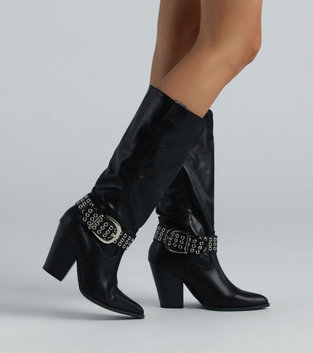 New Sheriff In Town Western Buckle Boots is a fire pick to create a concert outfit, 2024 festival looks, outfits for raves, or to complete your best party outfits or clubwear!