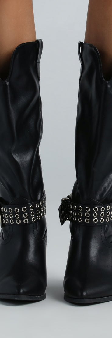 New Sheriff In Town Western Buckle Boots is a fire pick to create a concert outfit, 2024 festival looks, outfits for raves, or to complete your best party outfits or clubwear!
