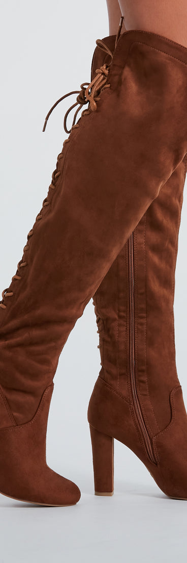 Strut Your Stuff Lace-Up Over-The-Knee Boots