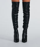 Standing Out Wedge Over-The-Knee Boots