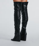 Standing Out Wedge Over-The-Knee Boots