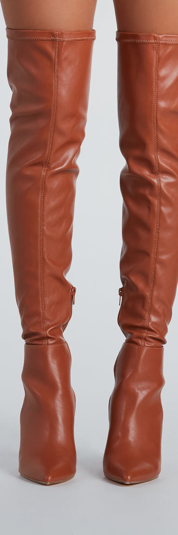 Standing Out Wedge Over-The-Knee Boots