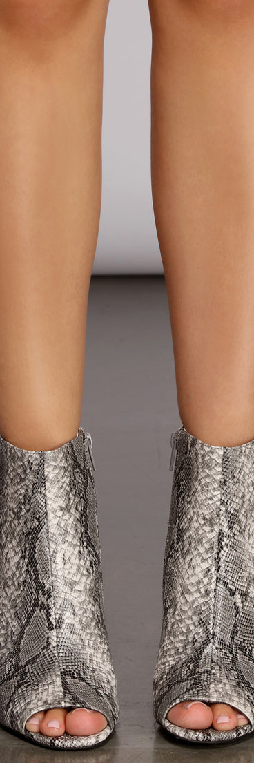 Very Venomous Peep Toe Booties for 2022 festival outfits, festival dress, outfits for raves, concert outfits, and/or club outfits