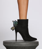 Butterfly Babe Stiletto Booties for 2022 festival outfits, festival dress, outfits for raves, concert outfits, and/or club outfits