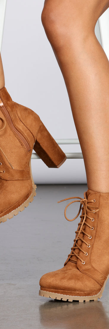 Get To Work Lace-Up Boots is a trendy pick to create 2023 festival outfits, festival dresses, outfits for concerts or raves, and complete your best party outfits!