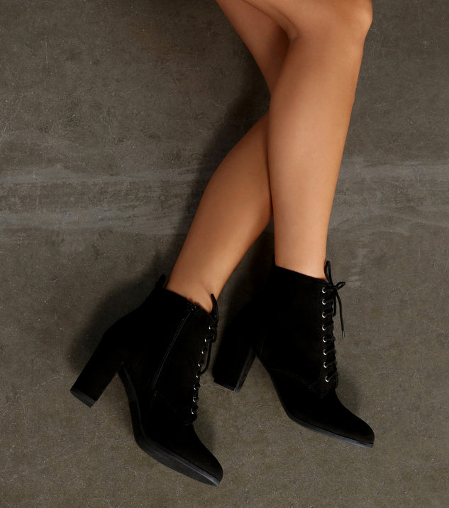 Lace It Up Heeled Booties for 2022 festival outfits, festival dress, outfits for raves, concert outfits, and/or club outfits