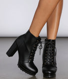 Platform Faux Leather Booties is a trendy pick to create 2023 concert outfits, festival dresses, outfits for raves, or to complete your best party outfits or clubwear!