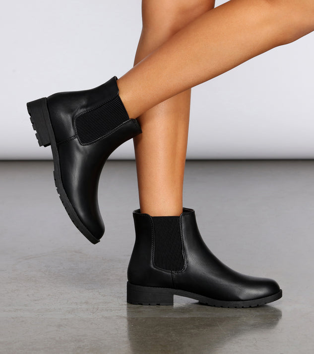 Easy Going Faux Leather Ankle Booties are chic ladies' shoes to complete your best 2023 outfits. They come in a variety of trendy women's shoe styles like platforms and dressy low-heels, & are available in wide widths for better comfort.