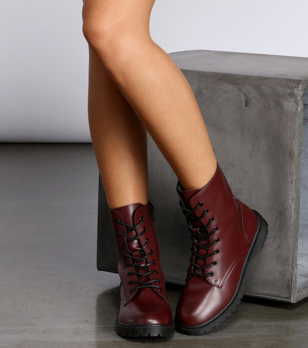 Faux Leather Lace-Up Combat Boots are chic ladies' shoes to complete your best 2023 outfits. They come in a variety of trendy women's shoe styles like platforms and dressy low-heels, & are available in wide widths for better comfort.