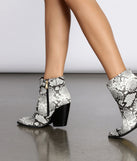 Cowgirl Snake Print Booties is a trendy pick to create 2023 concert outfits, festival dresses, outfits for raves, or to complete your best party outfits or clubwear!