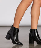 So Sleek Crock Block Heel Booties is a trendy pick to create 2023 concert outfits, festival dresses, outfits for raves, or to complete your best party outfits or clubwear!