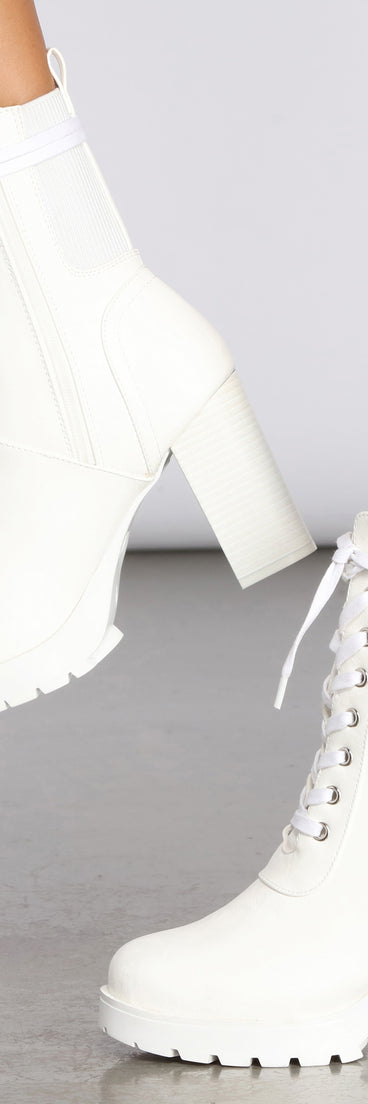 Total Command Combat Booties is a trendy pick to create 2023 concert outfits, festival dresses, outfits for raves, or to complete your best party outfits or clubwear!