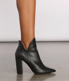 Staying Out Tonight Black Point Toe Booties are chic ladies' shoes to complete your best 2023 outfits. They come in a variety of trendy women's shoe styles like platforms and dressy low-heels, & are available in wide widths for better comfort.