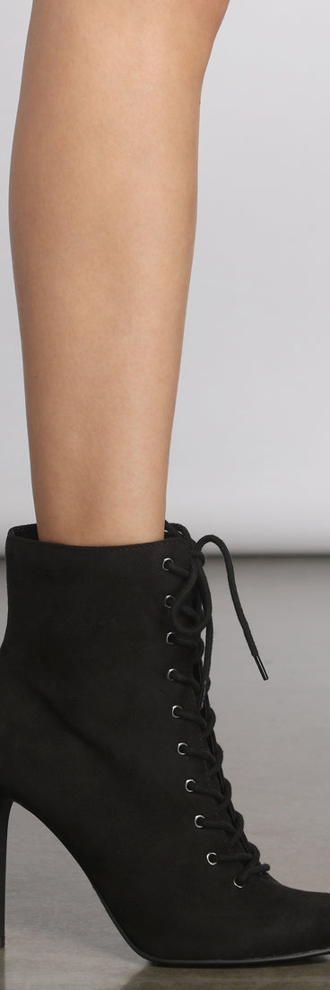 On Point Lace Up Stiletto Booties are chic ladies' shoes to complete your best 2023 outfits. They come in a variety of trendy women's shoe styles like platforms and dressy low-heels, & are available in wide widths for better comfort.