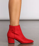 Lady In Red Block Heel Booties are chic ladies' shoes to complete your best 2023 outfits. They come in a variety of trendy women's shoe styles like platforms and dressy low-heels, & are available in wide widths for better comfort.