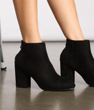 Slay In Basic Faux Suede Booties are chic ladies' shoes to complete your best 2023 outfits. They come in a variety of trendy women's shoe styles like platforms and dressy low-heels, & are available in wide widths for better comfort.