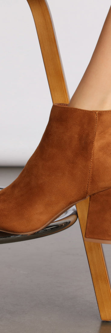 Slay In Basic Faux Suede Booties are chic ladies' shoes to complete your best 2023 outfits. They come in a variety of trendy women's shoe styles like platforms and dressy low-heels, & are available in wide widths for better comfort.